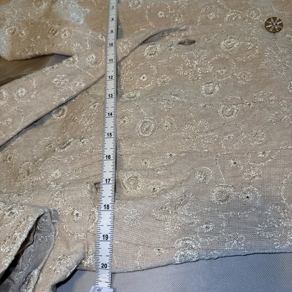 2/$35 Coldwater Creek Beautiful Embroidered linen Blazer Women’s PL Elegant - Picture 5 of 12